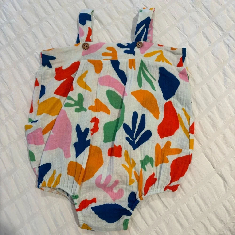 Show Me Your Mumu Mini Abstract Print Bubble Romper 6-12M Colorful